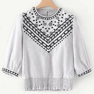 HP🎉 SHEIN | Embroidered Blouse — S